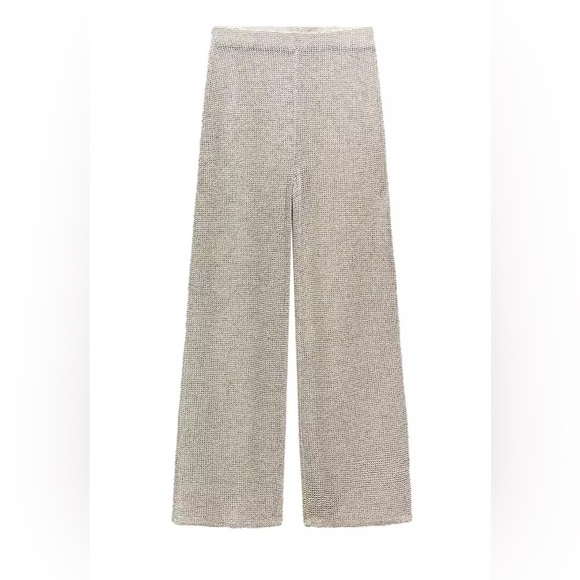 Zara WIDE-LEG CROPPED KNIT TROUSERS
Size M - Picture 1 of 7